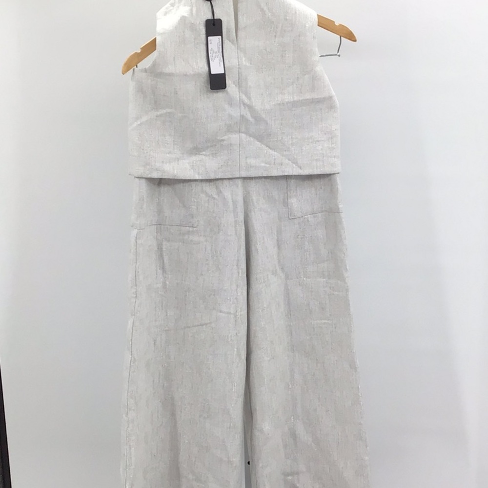 Black Halo Cream Pantsuit